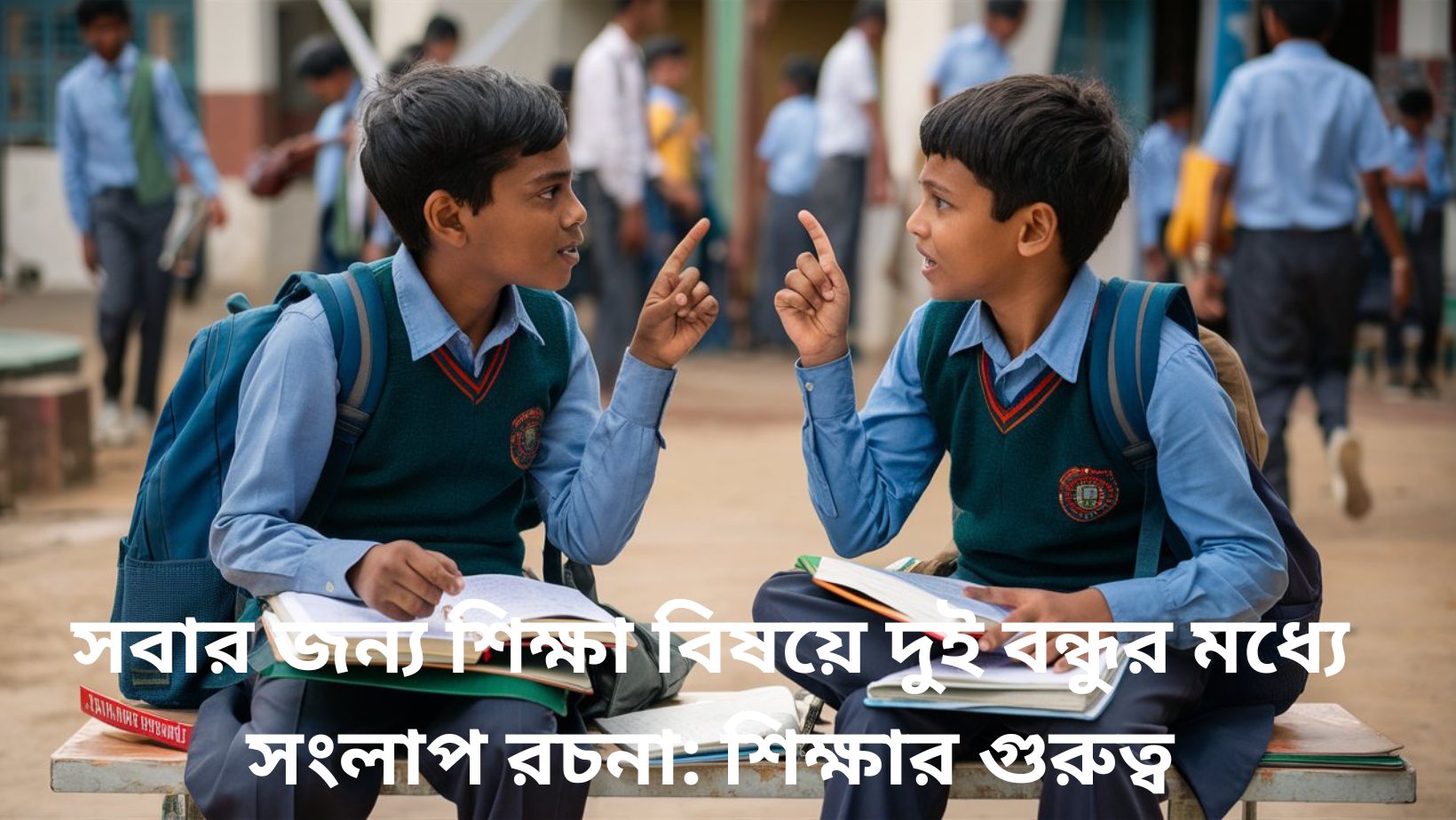 সবার জন্য শিক্ষা বিষয়ে দুই বন্ধুর মধ্যে সংলাপ রচনা: শিক্ষার গুরুত্ব